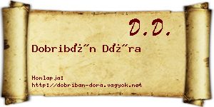 Dobribán Dóra névjegykártya